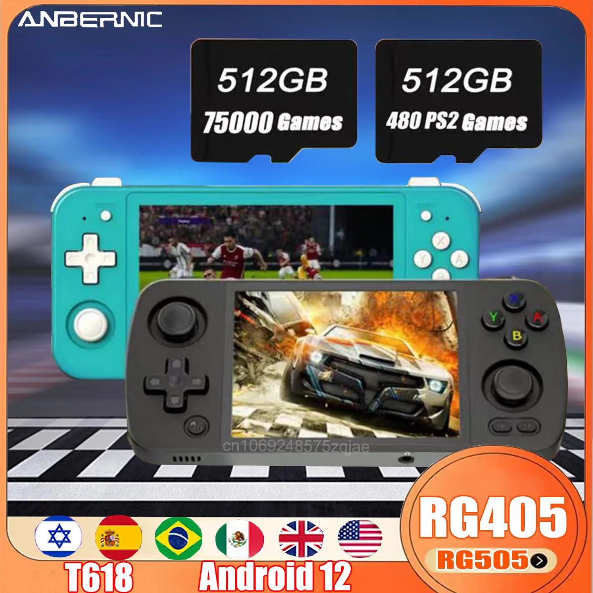 ANBERNIC ޴ PS2 3DS ޴  ܼ, ȵ̵ 12, T618, OTA  ׷̵ Ȧ ̽ƽ, 450 PSP , RG405M, RG505